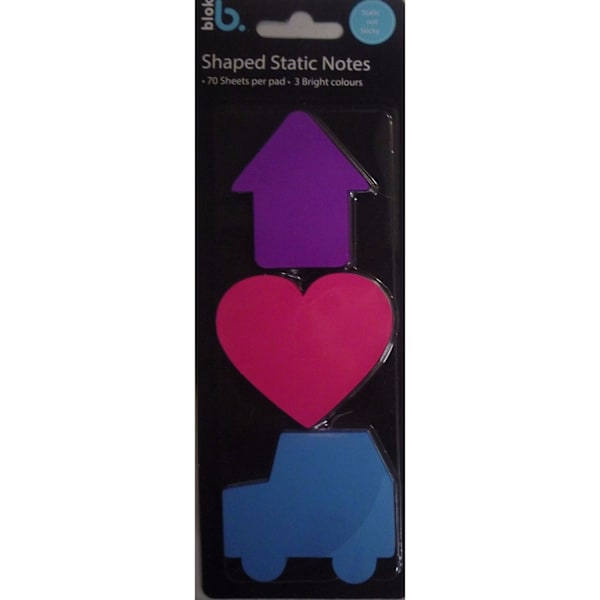 Blok b-formade självhäftande lappar (70-pack) En storlek Lila/Röd/Blå Purple/Red/Blue One Size