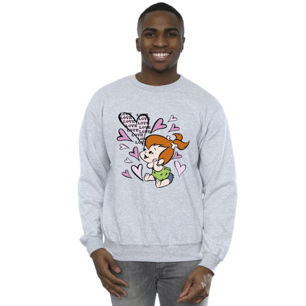 The Flintstones Herr Pebbles Love Love Love Sweatshirt S Sports Sports Grey S