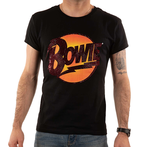 David Bowie Unisex Vuxen Diamond Dogs Utsmyckad Logotyp T-shirt Black XXL