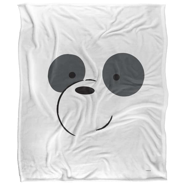 We Bare Bears Silky Panda Supersoft Filt En Storlek Vit/Grå White/Grey One Size