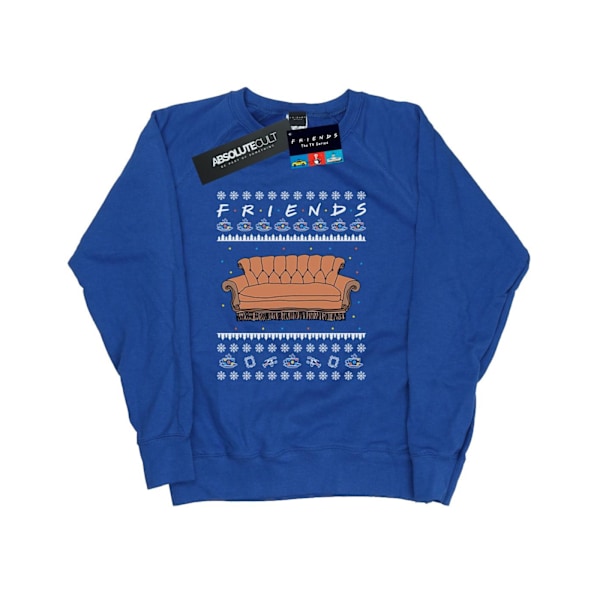 Friends Dam/Damer Fair Isle Soffa Sweatshirt M Royal Blue Royal Blue M