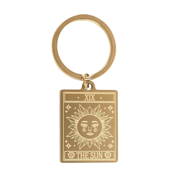 Something Different The Sun Tarot Vintage Nyckelring One Size Guld Gold One Size