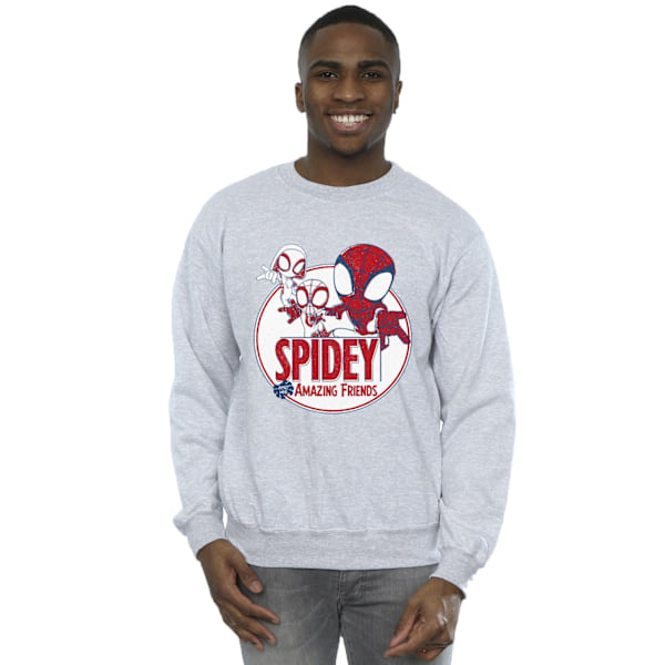 Marvel Herr Spidey Och Hans Fantastiska Vänner Cirkel Sweatshirt XX Sports Grey XXL