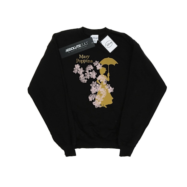 Disney Girls Mary Poppins Floral Silhouette Sweatshirt 7-8 år Black 7-8 Years