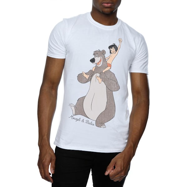 Disney The Jungle Book Classic Mowgli och Baloo T-shirt M White M