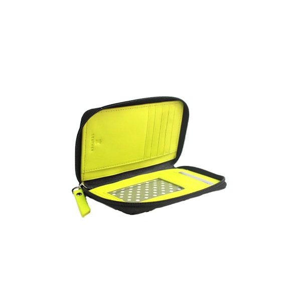 Eastern Counties Leather Athena Läderplånbok One Size Svart/Lime Black/Lime One Size