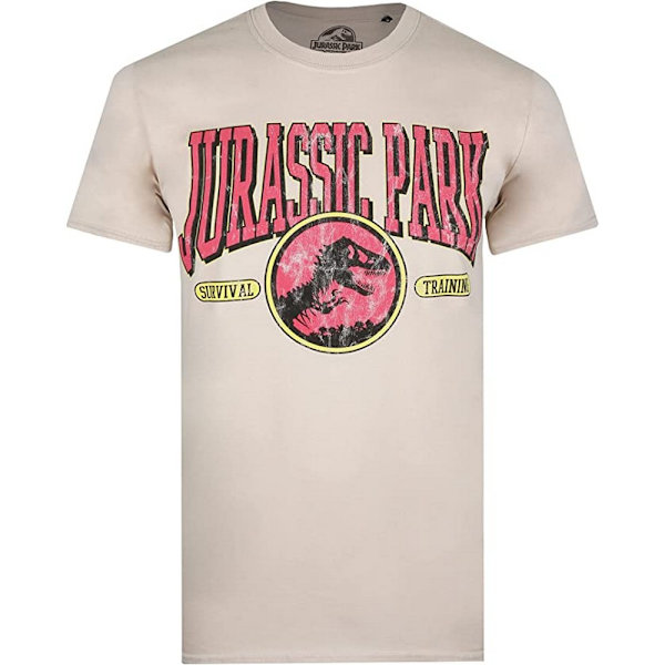Jurassic Park Herr Survival Training Bomulls T-shirt XL Sand Sand XL