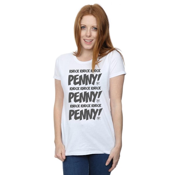 The Big Bang Theory Damkläder Knock Knock Penny Bomull T-shirt White L