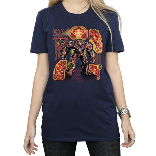 Marvel Womens/Ladies Avengers Infinity War Hulkbuster Blueprint Navy Blue XL