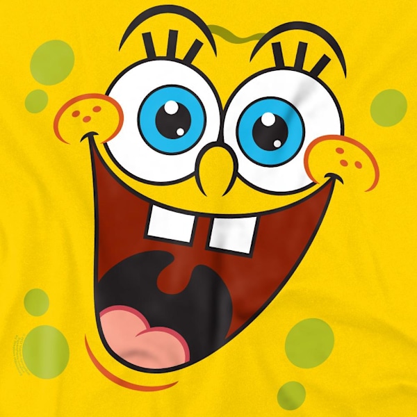 SvampBob Fyrkant Herr T-shirt med Förvånat Ansikte 4XL Gul Yellow 4XL