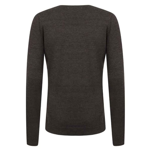 Henbury Dam/Damer Bomull Akryl V-ringad Sweatshirt L Grå M Grey Marl L