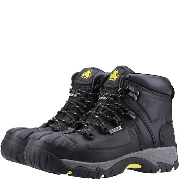 Amblers Unisex Vuxen FS32 Läder Vattentäta Säkerhetskängor 3 UK Black 3 UK