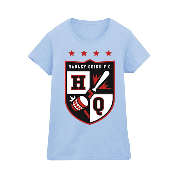Justice League Dam/Damer Harley Quinn FC Pocket Bomull T-Sh Baby Blue M