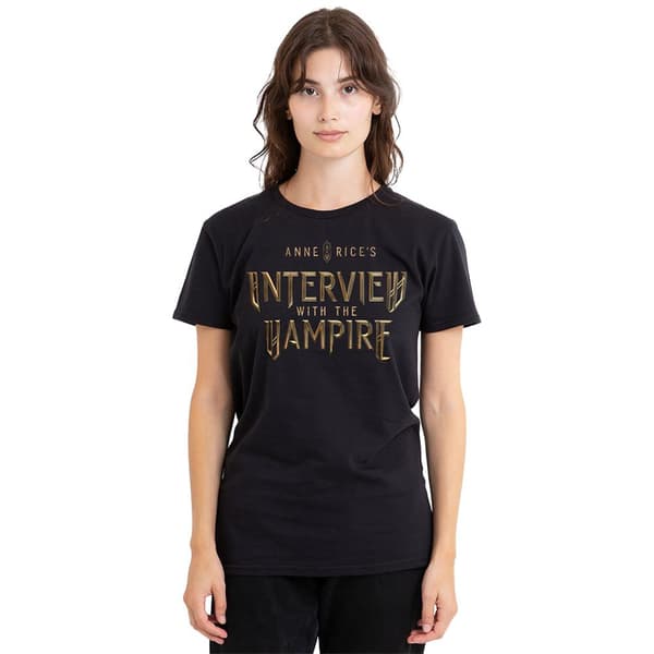 Interview With The Vampire Dam/Dam Guld Logotyp T-Shirt S Svart Black S