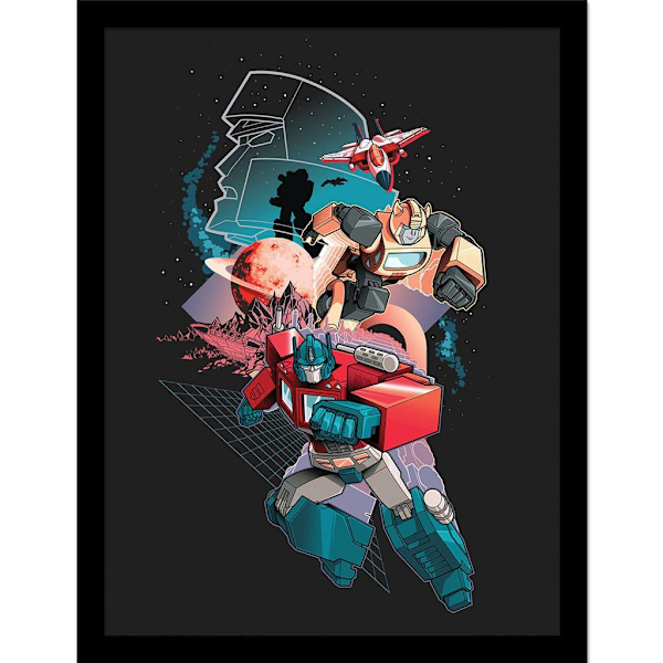Transformers Utopian Worlds Inramad Poster 40cm x 30cm Flerfärgad Multicoloured 40cm x 30cm