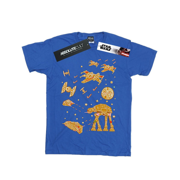 Star Wars Girls Gingerbread Battle Bomull T-shirt 7-8 år Roy Royal Blue 7-8 Years