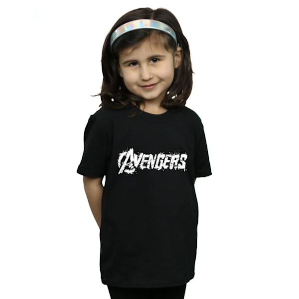 Avengers T-shirt i bomull för flickor 9-11 år, svart Black 9-11 Years