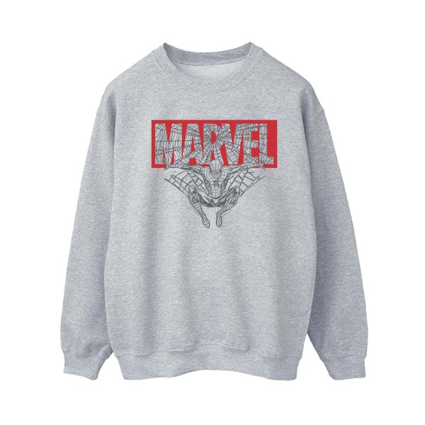 Marvel Dam/Kvinnor Spider Man Logo Röd Sweatshirt L Vit White L