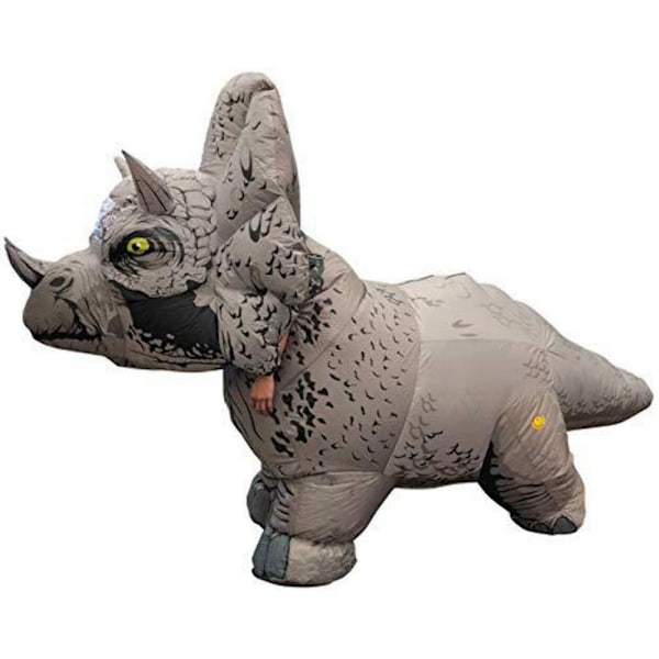 Jurassic World Unisex Vuxen Triceratops Uppblåsbar Dräkt En Brown One Size