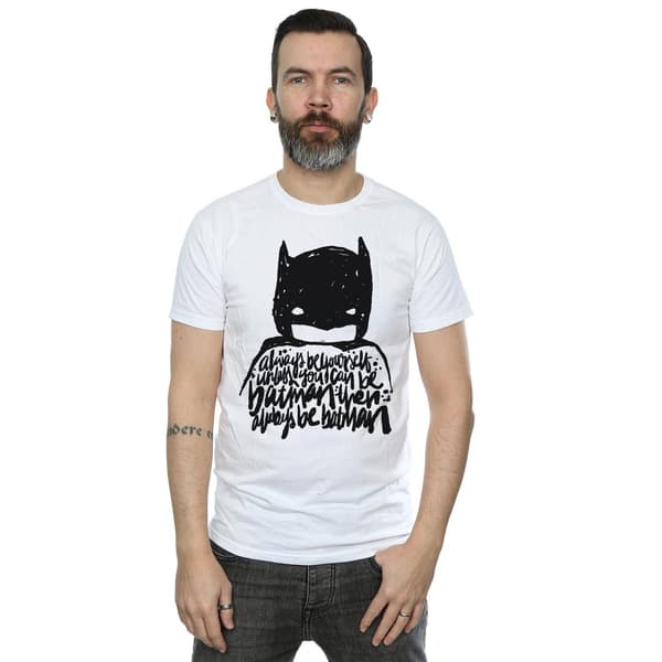 DC Comics Herr Batman Always Be Yourself T-Shirt S Vit White S