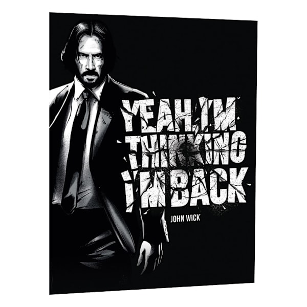 John Wick Yeah I´m Thinking I´m Back Bred Canvas Tryck 50cm x 4 White/Black 50cm x 40cm