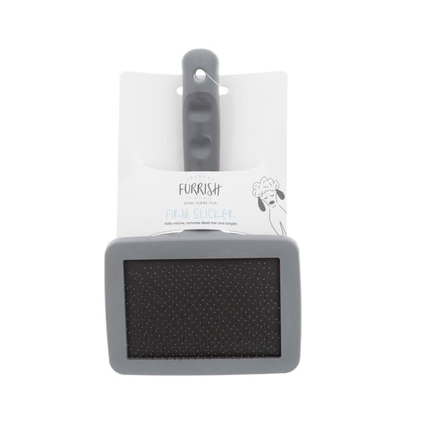 Furrish Firm Dog Slicker Brush M Silver/Black Silver/Black M