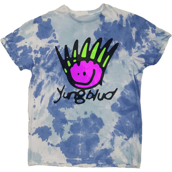 Yungblud Unisex Vuxen Ansikte Tie Dye T-Shirt XXL Blå Blue XXL
