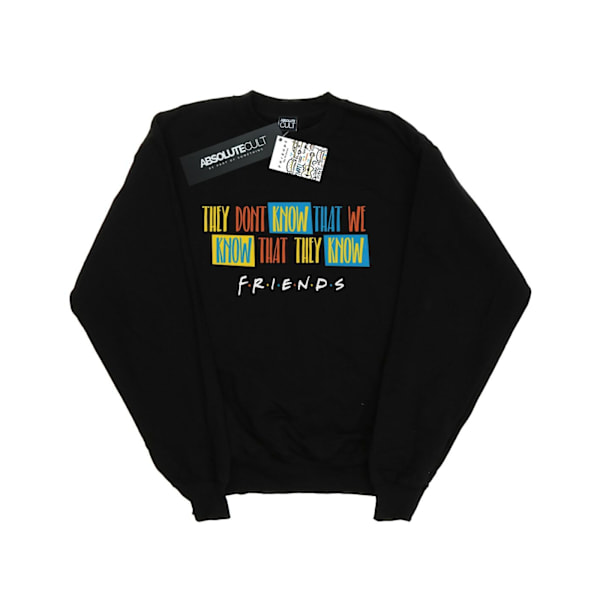 Friends Dam/Damer De Vet Inte Script Sweatshirt S Svart Black S
