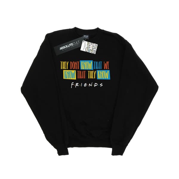 Friends Dam/Damer De Vet Inte Script Sweatshirt XL Svart Black XL