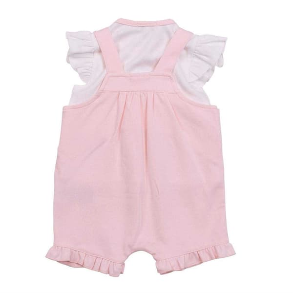 Mintini Baby Flickbroderad Hängselklänning Set 9 månader Pink 9 months