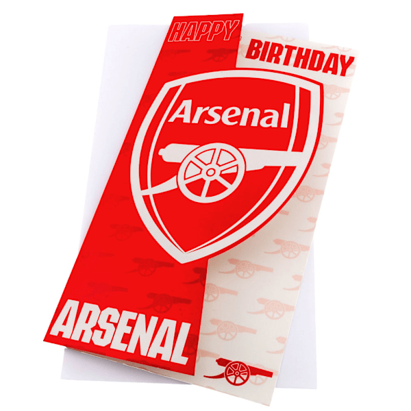 Arsenal FC Crest Födelsedagskort En Storlek Röd/Vit Red/White One Size