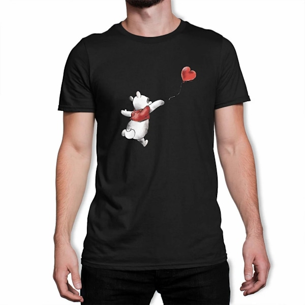 Winnie The Pooh Herr Ballong Bomull T-shirt S Svart Black S