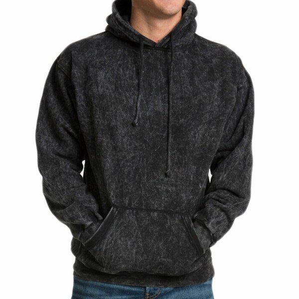 Colortone Unisex Regnbåge Tie Dye Pullover Hoodie L Svart Black L