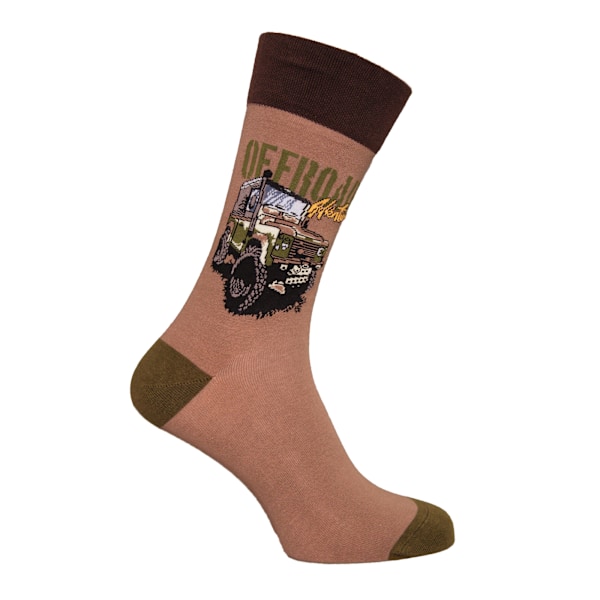 Simply Essentials Boys Toys Mens Safari Truck Socks 6-11 UK Beige Beige 6-11 UK