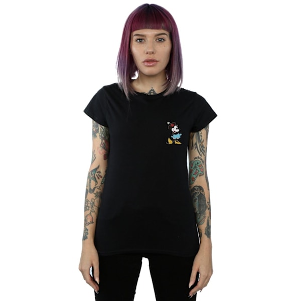 Disney Dam/Kvinnor Minnie Mouse Kick Chest Bomull T-shirt L B Black L