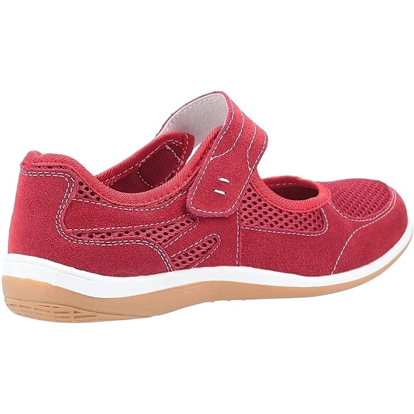 Fleet & Foster Dam/Dam Morgan Touch Fastening Mockaskor i mocka Red 3 UK