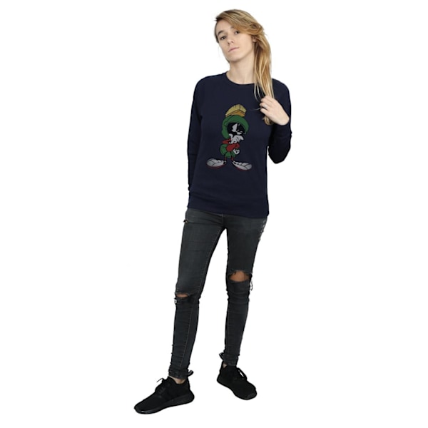 Looney Tunes Dam/Damer Marvin The Martian Pose Heather Swea Navy Blue S