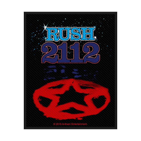 Rush 2112 vävd albumlapp, en storlek, svart/röd Black/Red One Size