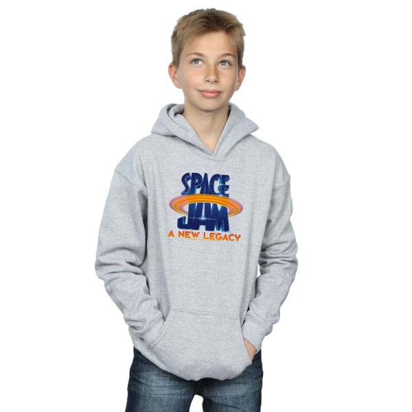 Space Jam: A New Legacy Boys Logo Circle Hoodie 7-8 Years Sport Sports Grey 7-8 Years