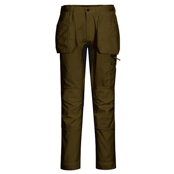 Portwest WX2 Stretch Hölsterfickabyxor Herr 38R Olivgrön Olive Green 38R