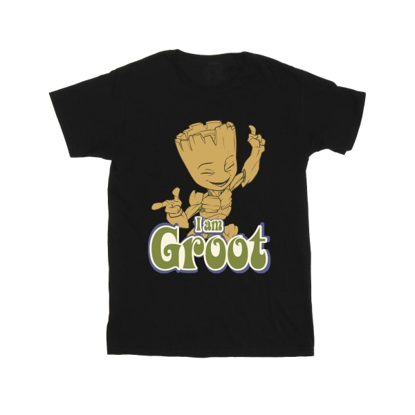 Guardians Of The Galaxy Girls Groot Dancing Cotton T-shirt 12-1 Black 12-13 Years