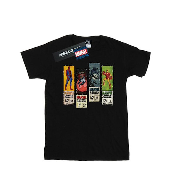 Marvel Boys Comic Strips T-Shirt 9-11 år Svart Black 9-11 Years
