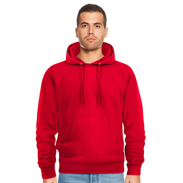 Casual Classics Herr Ringspun Bomulls Hoodie M Röd Red M