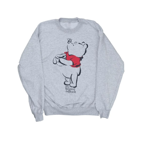 Disney Girls Winnie The Pooh Drawing Sweatshirt 12-13 År Spo Sports Grey 12-13 Years