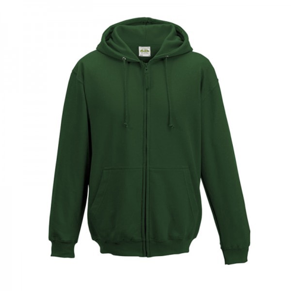 Awdis Plain Herr Hooded Hel Zip Hoodie / Zoodie L Forest Green Forest Green L