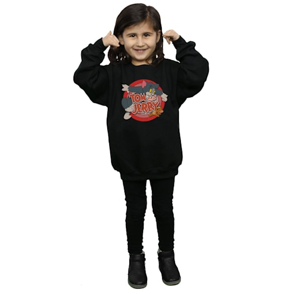Tom And Jerry Girls Classic Catch Sweatshirt 7-8 år Svart Black 7-8 Years