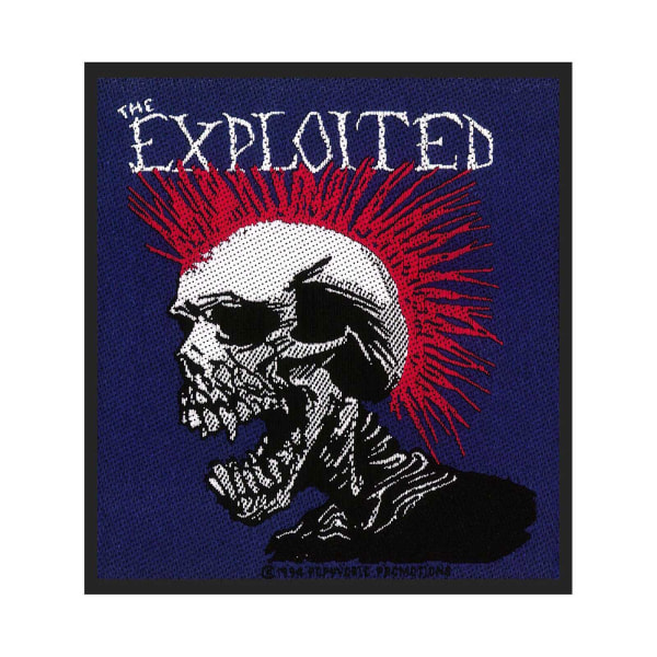 The Exploited Mohican Standard Patch One Size Blå/Svart/Vit Blue/Black/White One Size