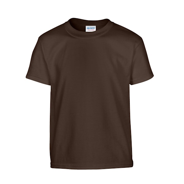 Gildan Barn/Barn Plain Bomull Tung T-shirt 12-13 År Mörk Choklad Dark Chocolate 12-13 Years