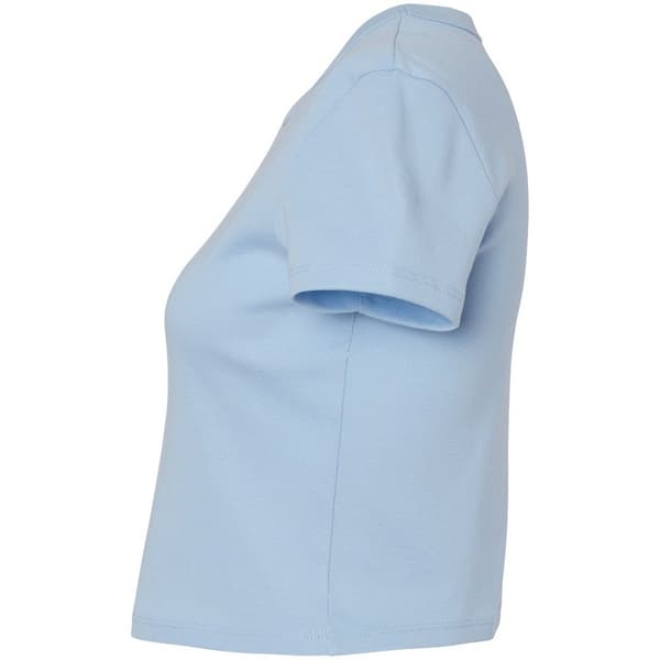 Bella + Canvas Dam/Dam Micro-Rib Crop Top XS Solid Baby B Solid Baby Blue XS