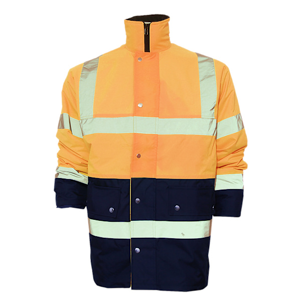 Yoko Unisex Hi-Vis 2 Band Tvåfärgad Jacka M Hi Vis Orange/Marinblå Hi Vis Orange/Navy M